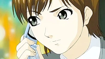 Her breasts are rubbed and touched, and her thighs are rubbed against each other.