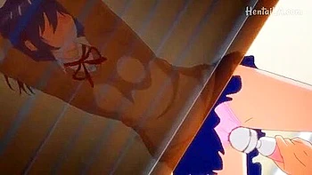 The two of them are side by side, taking out their cute tits, licking them, thrusting in, and ejaculating.