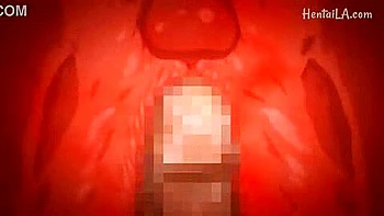 While kissing and giving a blowjob, she squirts and cums inside herself.