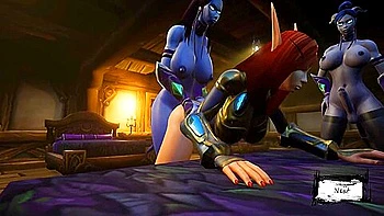 Fey Being Fucked By Two Futas