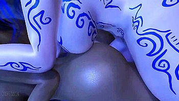 Sexy Futanari Blue Babe Fucked