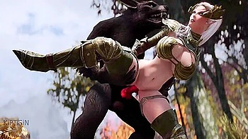 Werewolf Fuck Elf Whore Warrior In Forest 1