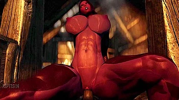 Muscular Dominates Orc Facesitting And Ride On His Cock