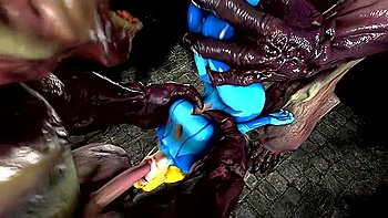 Samus Monster Threesome 2