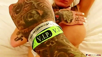 Inked-up, Rough-looking Bitch Amanda Doll Gets Fucked In Pov