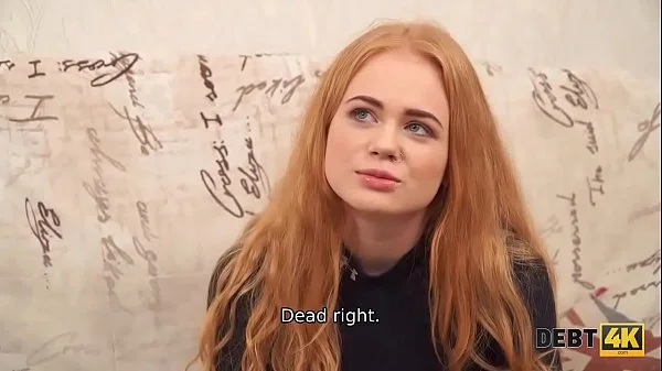 DEBT4k. Lucky guy can use redhead as a whore because she has debts