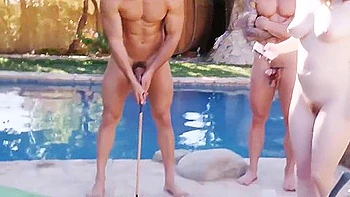 Swingers Have Golf By The Pool Orgy