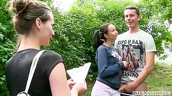 Young Couple Gets Money For Public Foursome