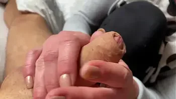 and Hard Dick Foreskin play until he cum shoot