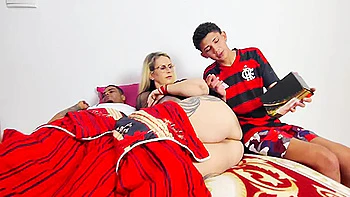 Stepson Fucking Stepmom, Her Husband Looking Horny Upon Seeing