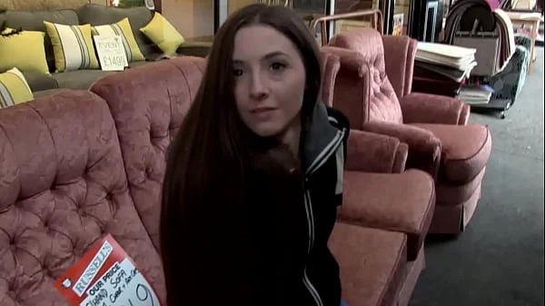 Naughty brunette teen babe Leyla pissing outdoors