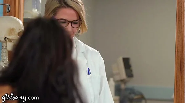 GIRLSWAY Hot Doctor Caught Young Babes Going At It in Exam Room