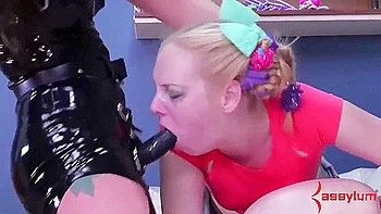 Submissive Eating Cock And Strapon - Delirious Hunter