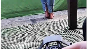 How We Make Video Desperate Pee In Jeans On Balcony In Centrum City
