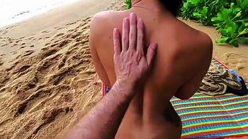 Luna Berg In Secret Moment On The Beach; Stranger Peeks And Gets His Chance