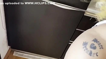 Romantic Sex On The Kitchen Ended With Cum On Her Face - Lana Myers