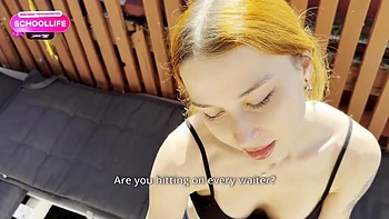 Stranger Sucks Waiters Dick In Public At A Cafe