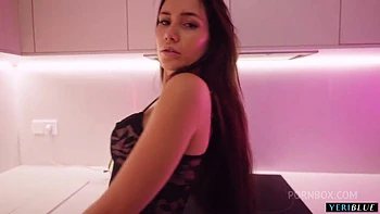 Huge Cumshot On Tits In The Kitchen To Russian - Mary Rock