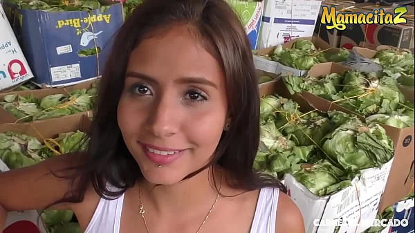 CARNE DEL MERCADO - (Evelin Suarez & Logan Salamanca) Shy Latina Teen Leave Market To Have Sex At The Hotel