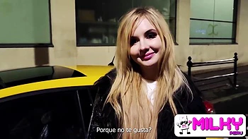 Nice-looking Skinny Blond Accedes To Go To The Hotel For A Hawt Photo Shoot