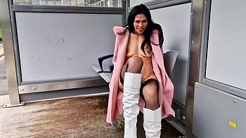 Nicky Brill Outdoor Naked Pussy Gape Close Up and Pissing in Public