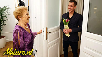 Hot 73 Year Old Granny Maya Lambert Has a Dinner Date with a Toy Boy She Met Online