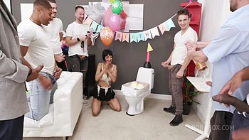 Birthday Party, 7on1, Candy Scott 23yo, ATM, DAP, No Pussy, Rough