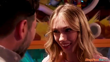 Petite Blonde And Sky Pierce In I Want To Blow My Stepdad At The Arcade