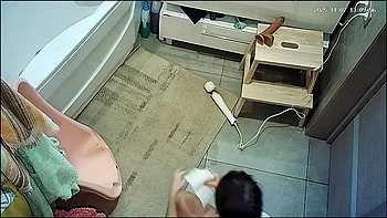 Our mom caught on bathroom