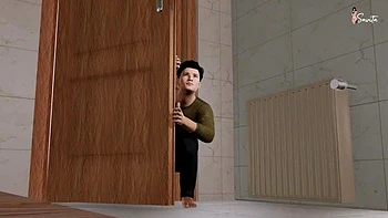 Savita Bhabhi Hot Desi MILF Caught Naked in Bathroom Fingering Pussy