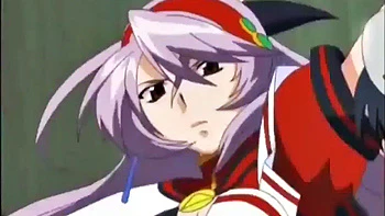 Weird anime storyline with angry busty teen slut