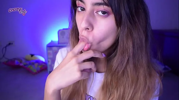 Long tongue- spit, licking and sucking my fingers