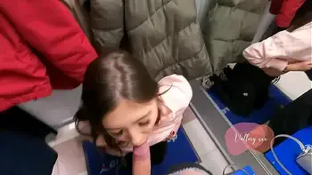 Girl sucked cock in the fitting room