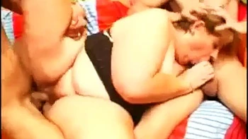 Mature BBW Workout Threesome: Blowjob, Doggy  Big Tits Porn