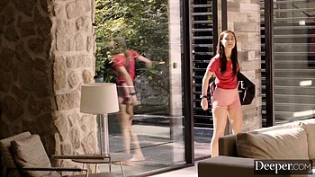 Deeper. Kinky Babe Emily Cucks BF ft. Emily Willis: Blowjob, Brunette  Interracial Porn