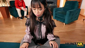 HUNT4K. Busty Japanese tourist is fucking a stranger in front of her stupid boyfriend: Porn