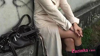 Remote controlled pussy outdoor: Amateur, Babe  Brunette Porn