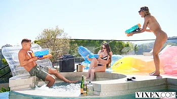 VIXEN Cock-Hungry Besties Dylan Moore And Hazel Moore Love To Share ft. Alberto Blanco: Porn