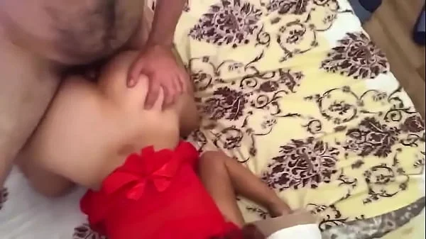 A mature step mom in red lingerie sucked her son's penis and let him into her anal