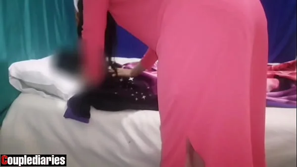 Arab stepmom wants to wake her stepson but she liked his penis