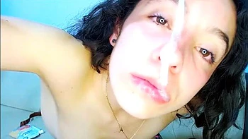 Cute horny latina: Blowjob, Hardcore  Amateur Porn