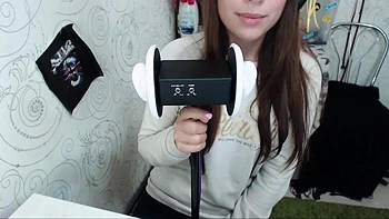 ASMR Slowly licking ears, eating ears ASMR HoneyGirl: Porn