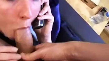 Phone call cum swallow: Big Ass, Blowjob  Amateur Porn