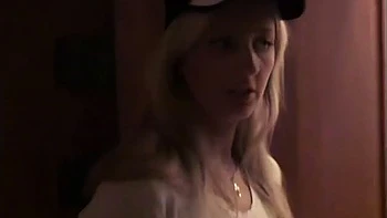 Filthy slut college bends over the lavatory to piss