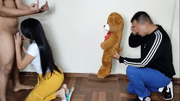 I Bring My Girlfriend a Teddy But She Prefers Her Lover's Big Cock - The Day My Girlfriend Mounts Me In Front Of Me And I Enjoy It Netorare
