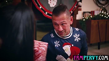 Stepdad Unwraping And 18yo Girl Stepdaughter With Theodora Day