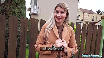 Blonde Marsianna Amoon Flashes Her Small Tits In Public And Takes Money For The Sex