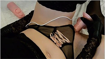 Hot Wife Dildo Fucks Herself, Masturbating Watching Porn (my New Sex Toy)