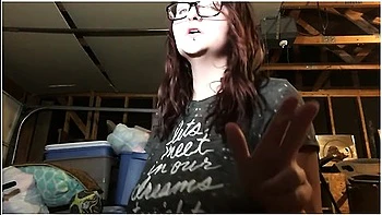 Hot Teen Babe Smokin In Garage