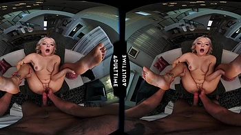 The guy fucked a girl on the sofa in a steamy vr scene